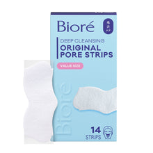 Biore original pore cleansing nose strips box with white strip sheet