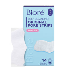 Biore Deep Cleansing Pore Nose Strips, Original, Blackhead Remover Strips, Oil Free, 14 Ct