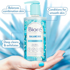 (3 PACK ) Bioré Balancing Face Wash, PH Balanced Face Cleanser, Combination Skin Care, 6.77 oz