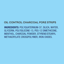 Oil control charcoal pore strips ingredients list panel: polyquaternium-37, silica, water