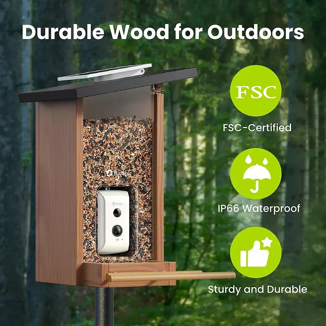 Birdfy Smart Bird Feeder Ebony with