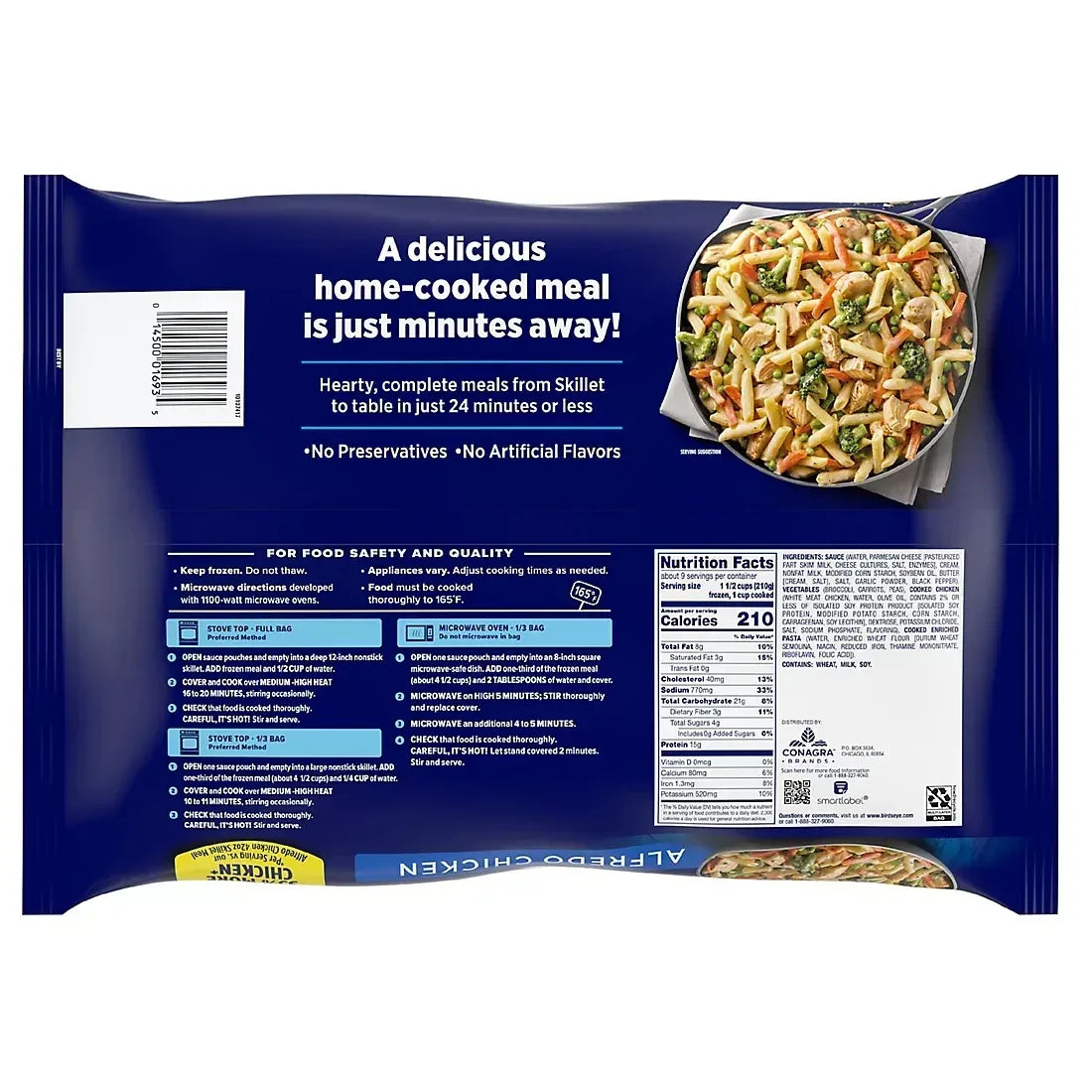 Birds Eye Alfredo Chicken Skillet Meal, 63 oz.