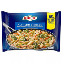 Frozen Alfredo chicken skillet meal pouch with penne, broccoli, and cream sauce, 63 oz