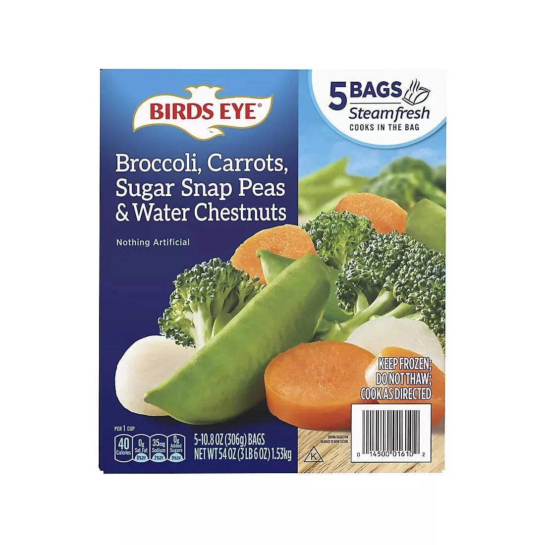 Birds Eye Steamfresh Broccoli, Carrots, Sugar Snap Peas & Water Chestnuts, 5 pk./10.8 oz. - USA MEGA SHOP