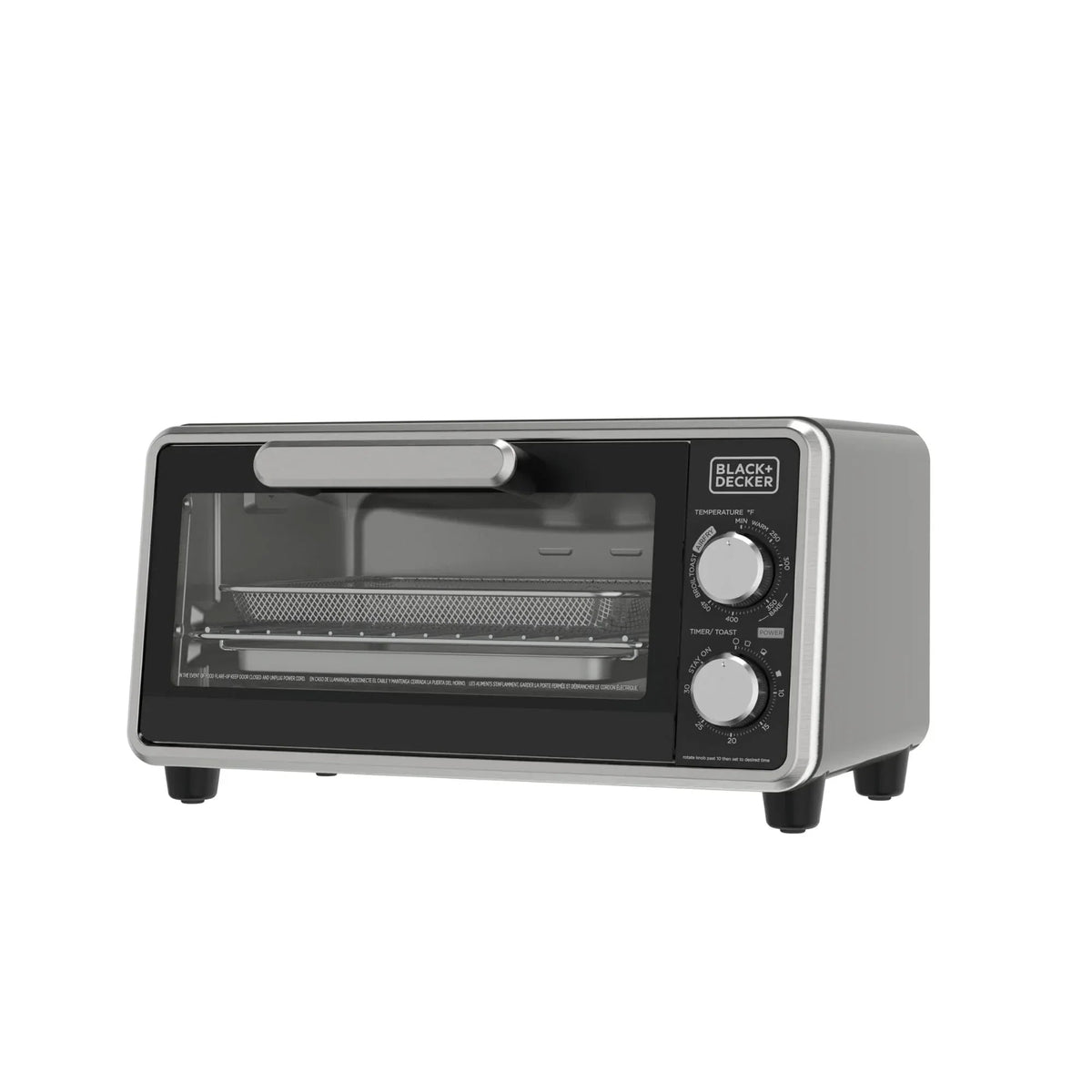 Black+Decker Crisp ‘N Bake PRO Stainless Steel 4-Slice Air Fryer Toaster Oven