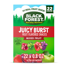 Black Forest Juicy Burst mixed fruit flavored snack pouch, 22 count