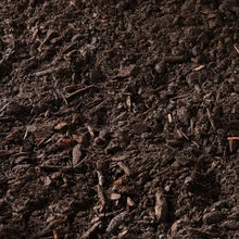Dark composted cow manure soil, textured granules and small chunks