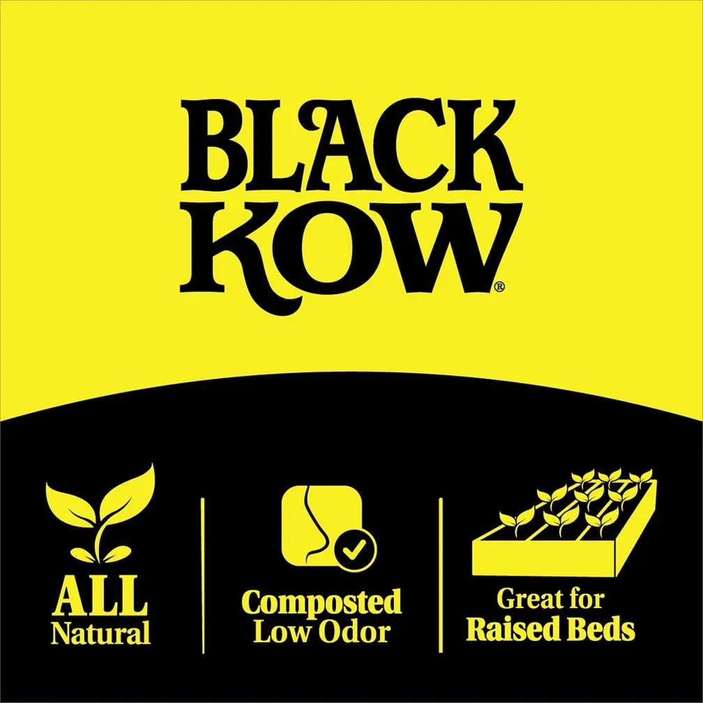 Black Kow All-Natural Cow Manure Plant Fertilizer, 1CF