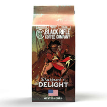 Ground coffee bag: Black Rifle Blackbeard's Delight dark roast, 12 oz