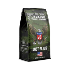 Ground coffee bag, Black Rifle Coffee Company “Just Black”, medium roast, 12 oz