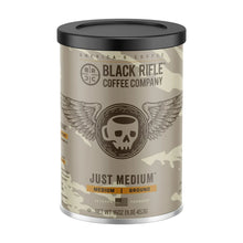 Black Rifle Coffee Company Just Medium medium-ground coffee canister, beige