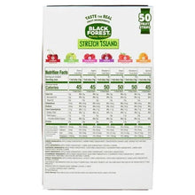 Fruit strips variety pack back with Nutrition Facts panel and serving information