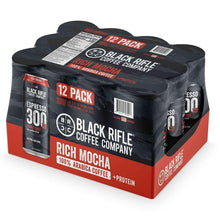 Coffee 12-pack multipack carton, Rich Mocha Espresso 300 cans, Black Rifle Coffee Company