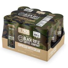 Black Rifle Coffee Company Espresso with Cream 12-pack carton with camo design