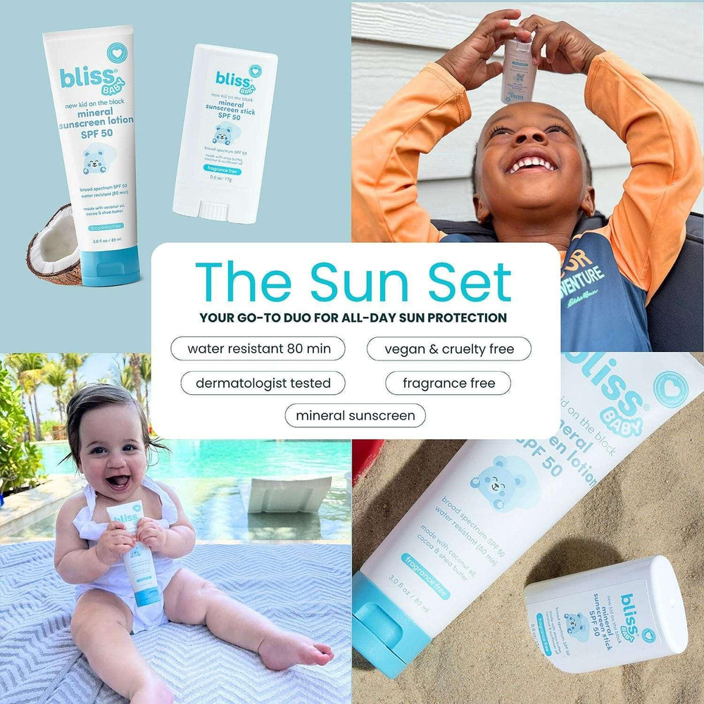 Bliss Baby Mineral Lotion & Stick, SPF 50, Sunscreen Set - USA MEGA SHOP