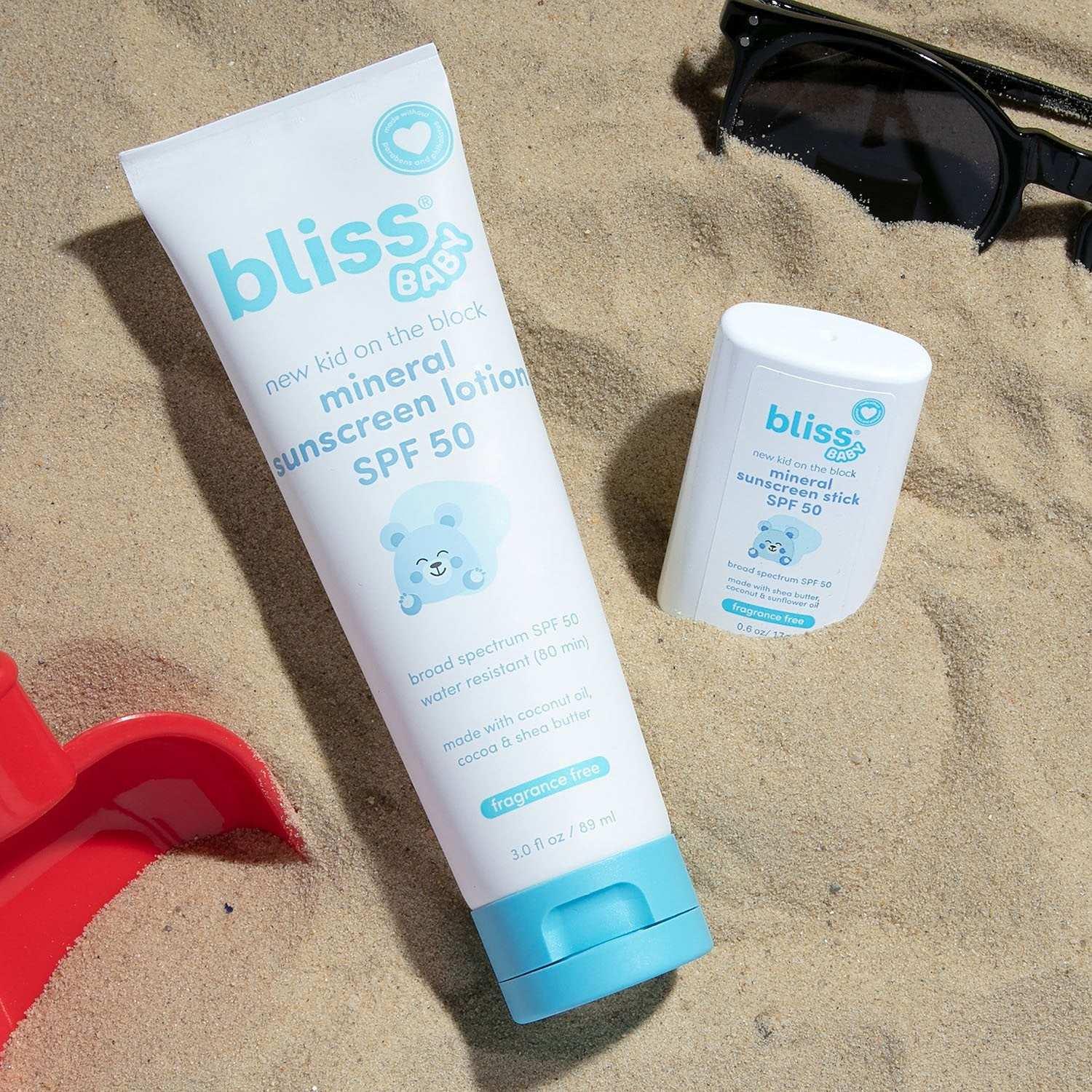Bliss Baby Mineral Lotion & Stick, SPF 50, Sunscreen Set - USA MEGA SHOP