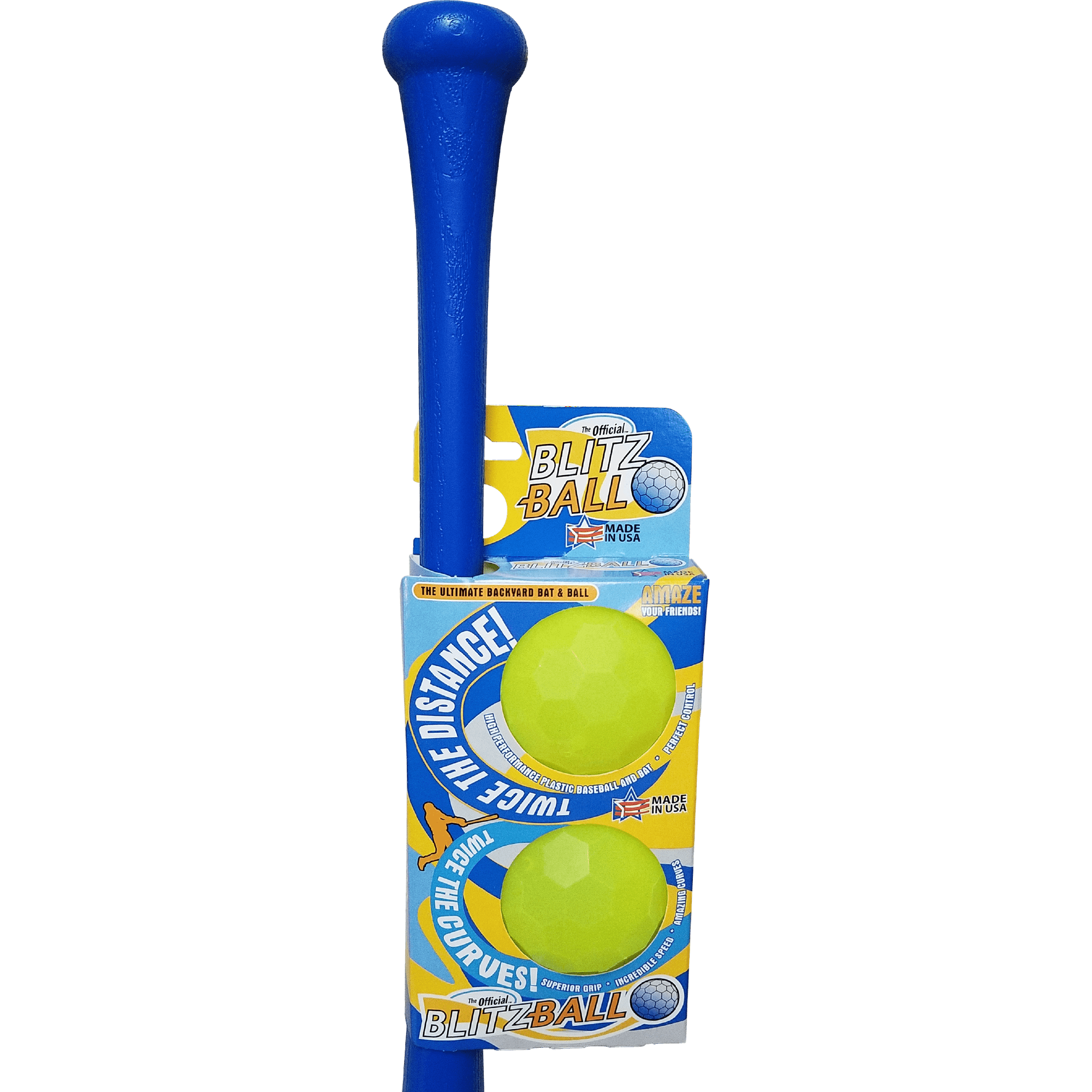 Blitzball- Plastic Backyard Baseball Bat and 2 Ball Combo Set
