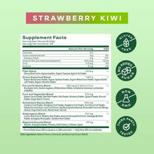 Bloom greens & superfoods Supplement Facts panel, Strawberry Kiwi