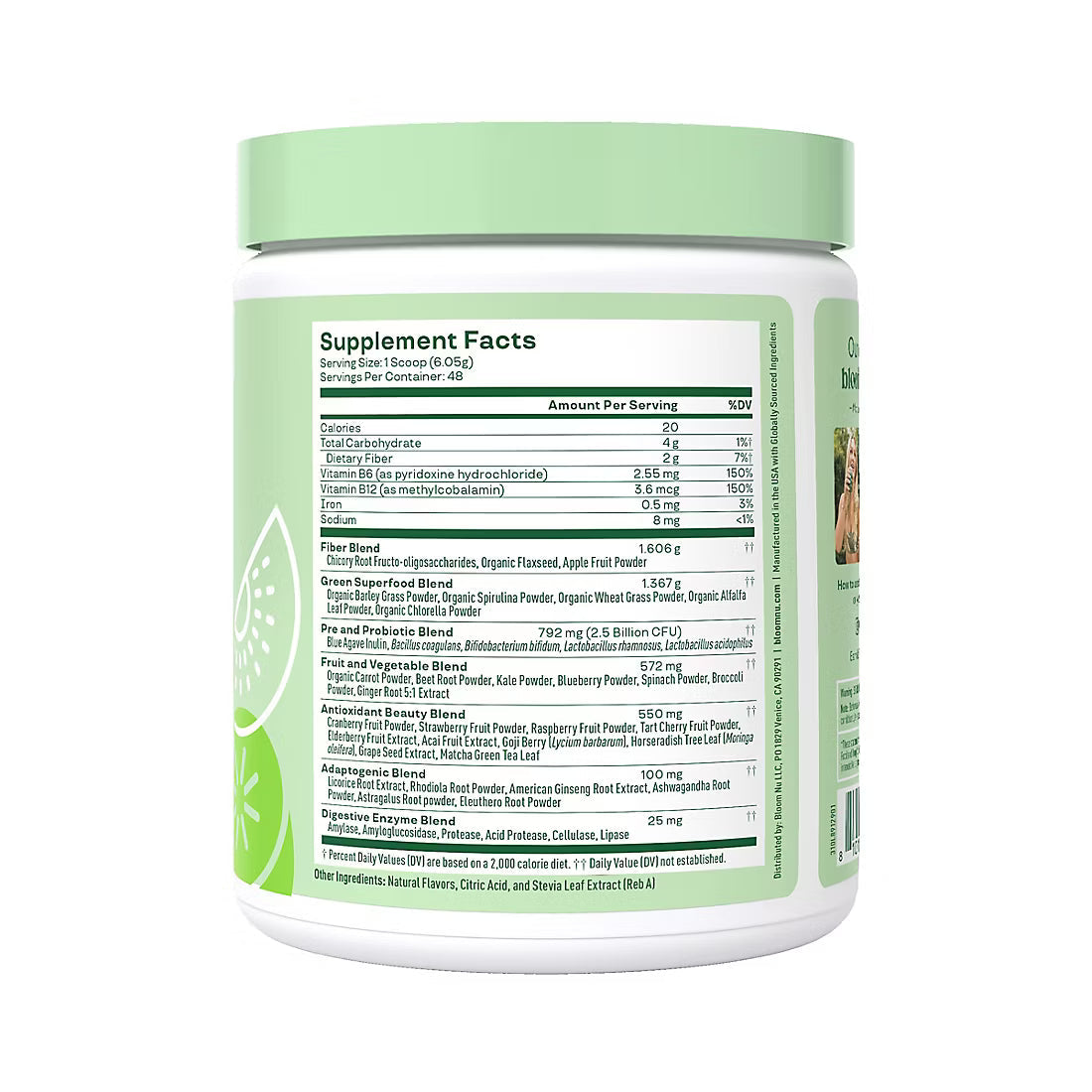 Bloom Nutrition Greens & Superfoods Powder, Strawberry Kiwi, 48 Servings, 10.24 oz.