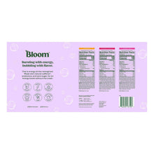 Energy drink variety pack carton back with nutrition facts and icons