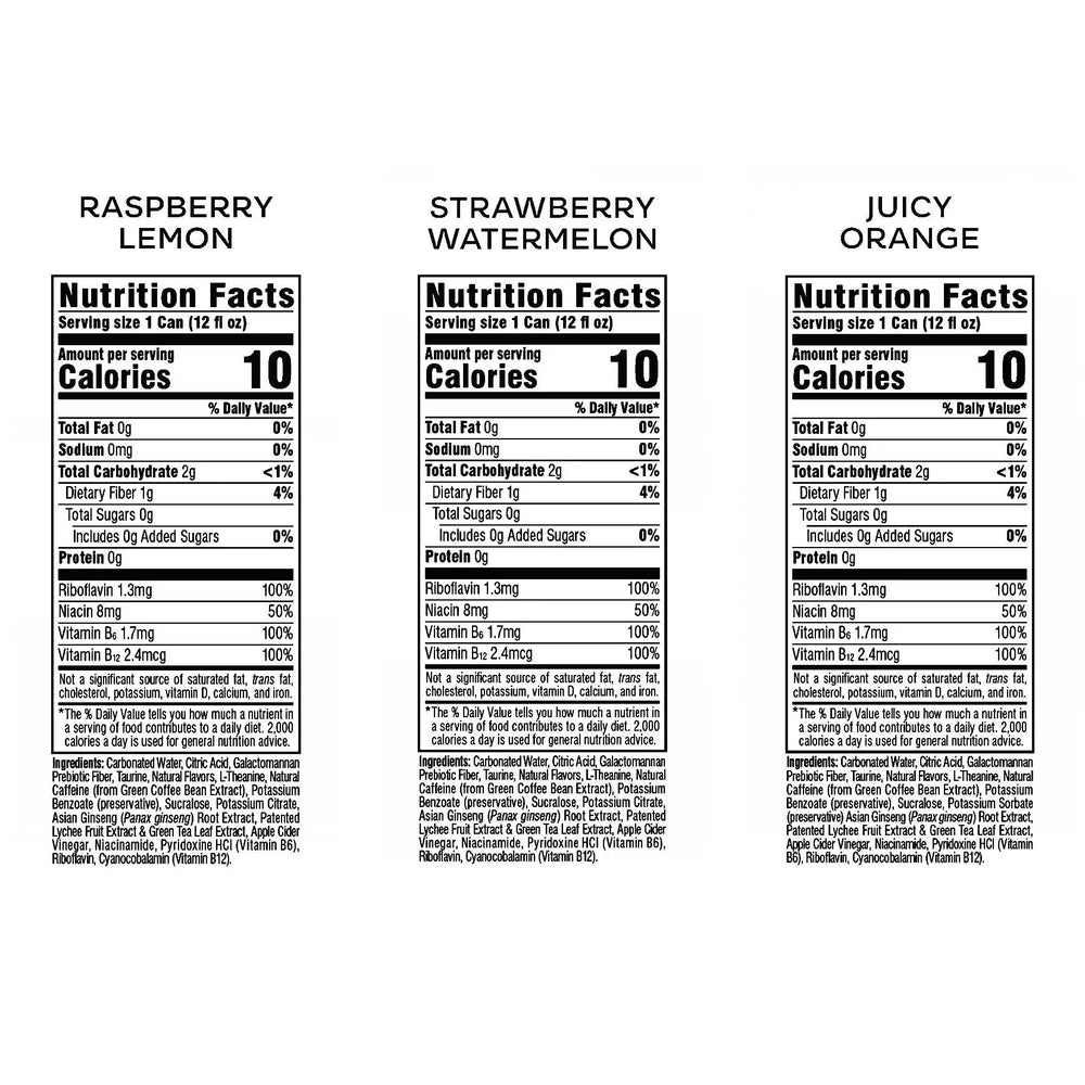 Bloom Sparkling Energy Drink, Variety Pack, 12 fl oz, 18 Count - USA MEGA SHOP