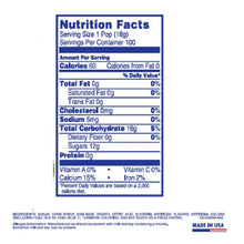 Nutrition Facts label for Blow Pops, serving size 1 pop (18g), 100 servings