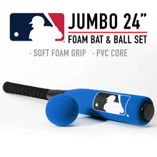 Foam baseball bat set for kids with blue foam bat and matching foam ball
