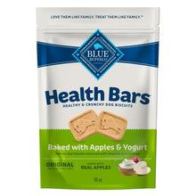 Blue Buffalo Health Bars crunchy dog biscuit bag, baked with apples and yogurt