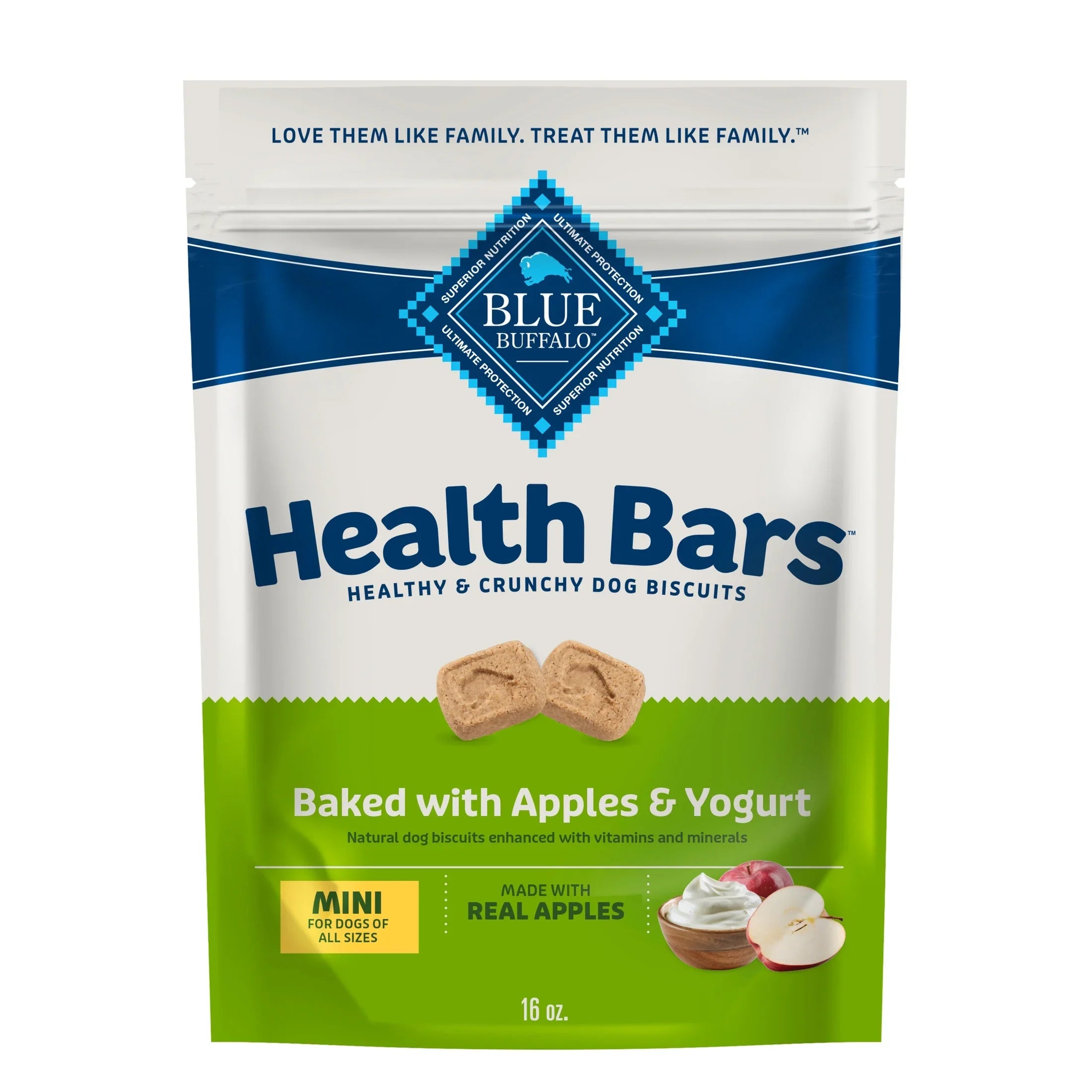 Blue Buffalo Health Bars Crunchy Dog Biscuits, Apples & Yogurt