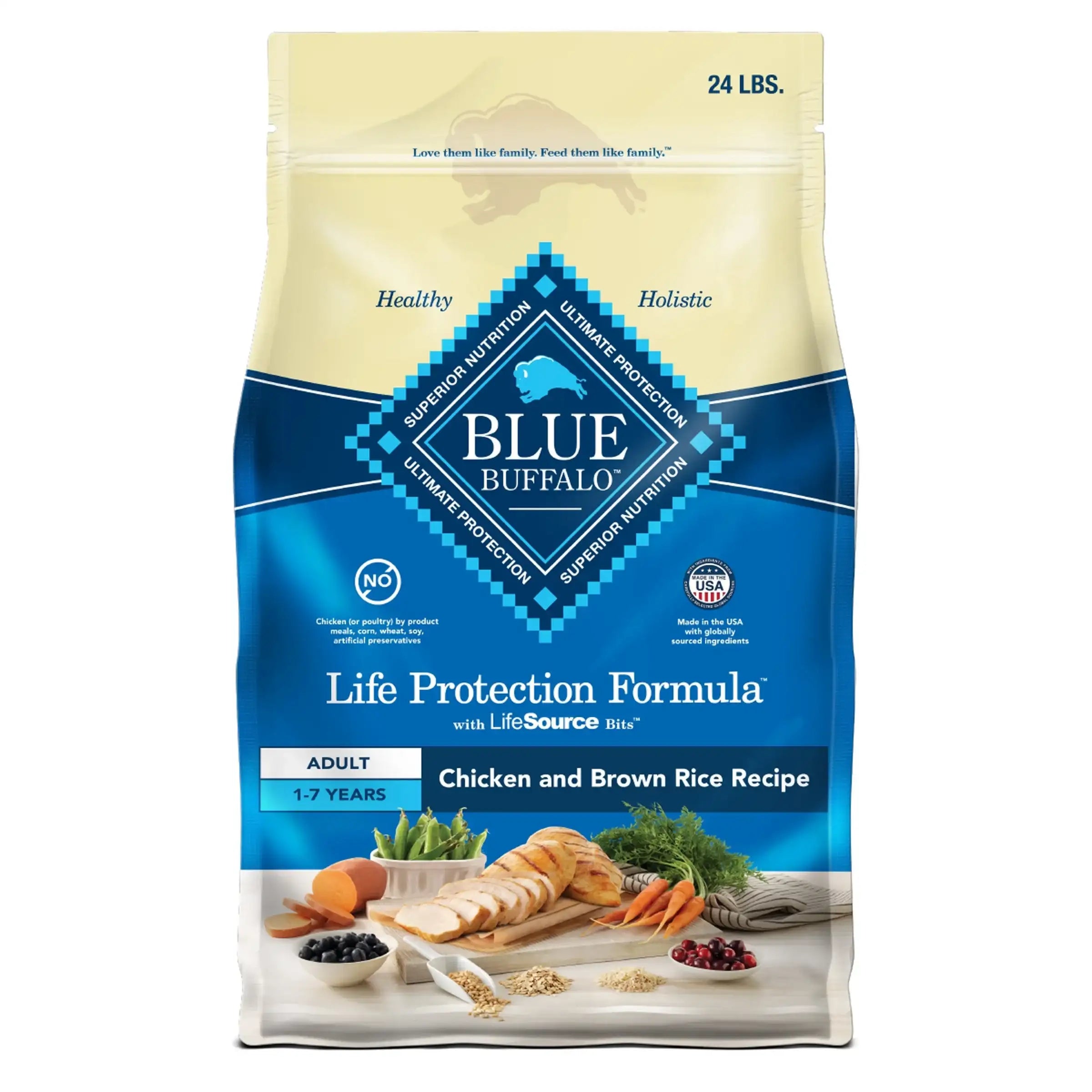 Blue Buffalo Life Protection Formula Adult Dry Dog Food, Chicken & Brown Rice