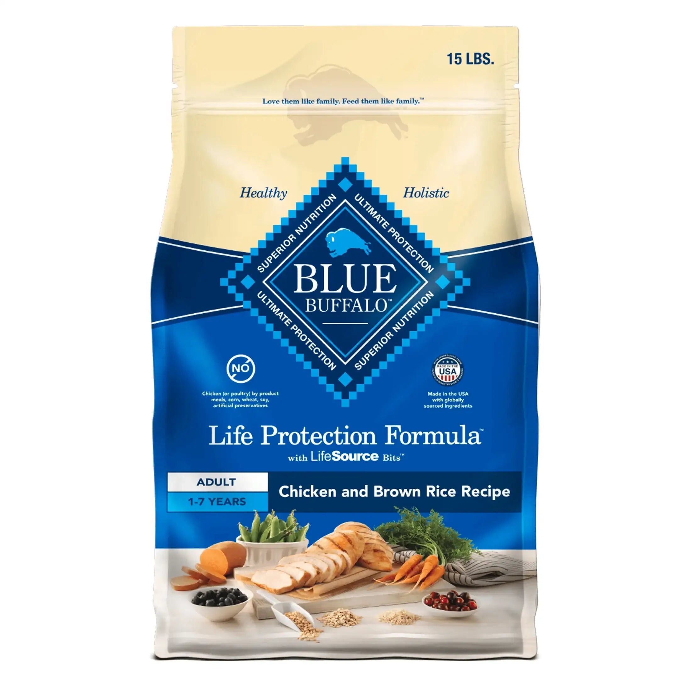 Blue Buffalo Life Protection Formula Adult Dry Dog Food, Chicken & Brown Rice