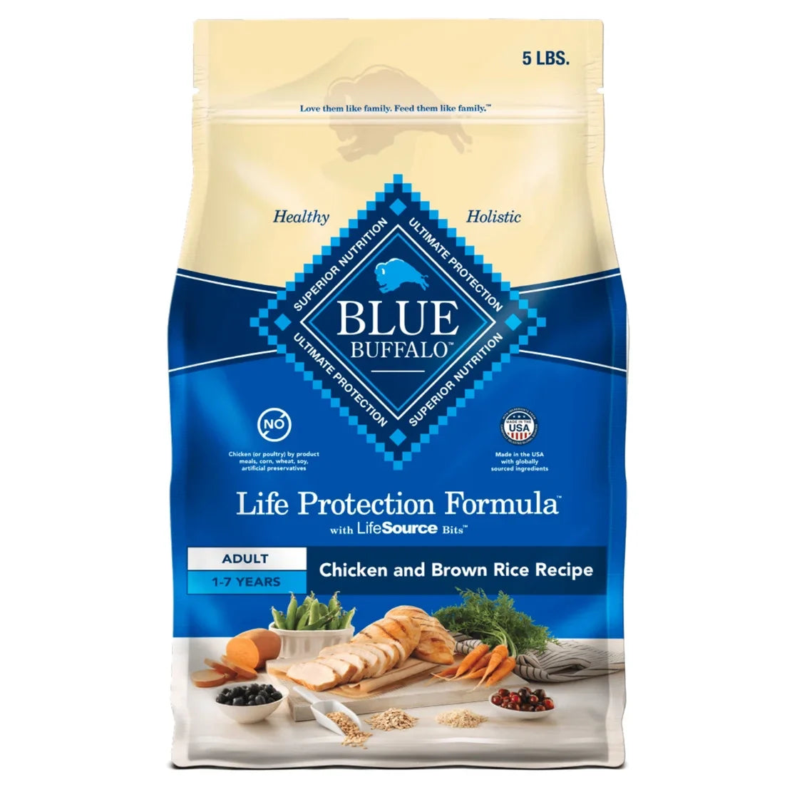 Blue Buffalo Life Protection Formula Adult Dry Dog Food, Chicken & Brown Rice