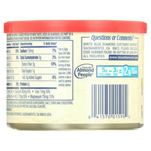 Blue Diamond Smokehouse almonds jar back with nutrition panel and barcode sticker