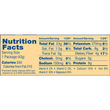 Nutrition facts panel for Blue Diamond Bold Habanero BBQ almonds