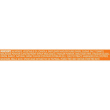 Ingredient list panel for Bold Habanero BBQ almond product