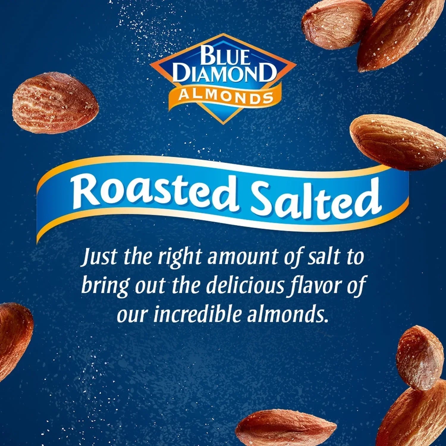 Blue Diamond Almonds, Roasted Salted Flavored Snack Nuts Perfect for Snacking, 14 oz