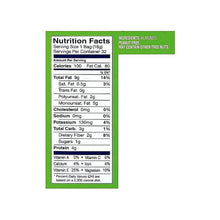 Nutrition Facts label on almonds package, serving size 1 bag (18g)