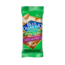 Blue Diamond whole natural almonds 100-calorie pack, green bag with nut illustrations
