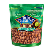 Blue Diamond Bold Wasabi & Soy Sauce flavored almonds, resealable bag front
