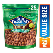 Blue Diamond Bold Wasabi & Soy Sauce flavored almonds, 25 oz bag front