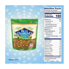 Blue Diamond Almonds, Whole Natural Raw Almonds Perfect for Gluten Free Snacking, 25 oz.