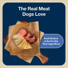 Blue Buffalo Bits training treats package with real chicken or beef message