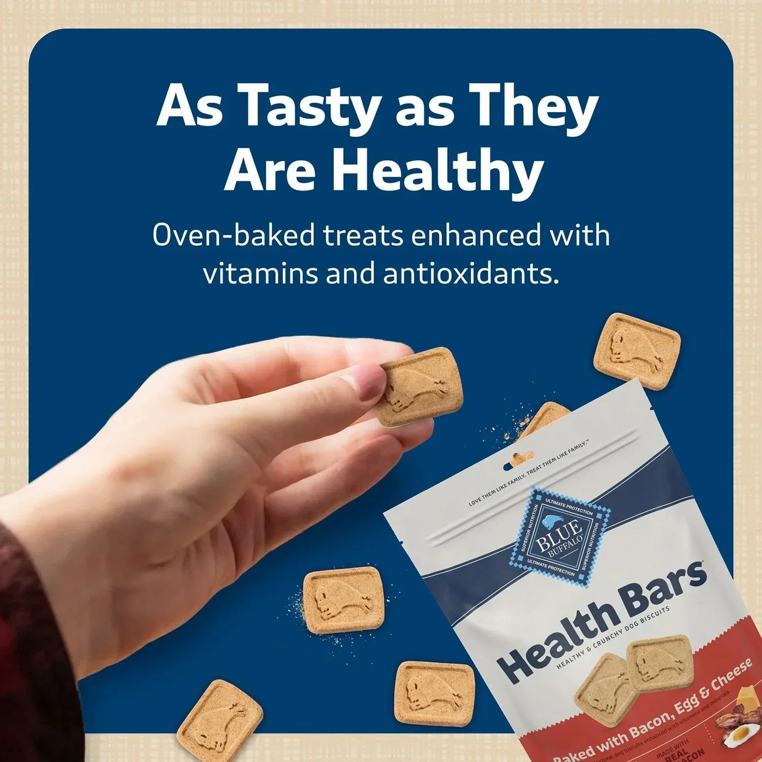Blue Buffalo Health Bars Bacon, Egg, & Cheese Crunchy Dog Treats, 5 lbs.