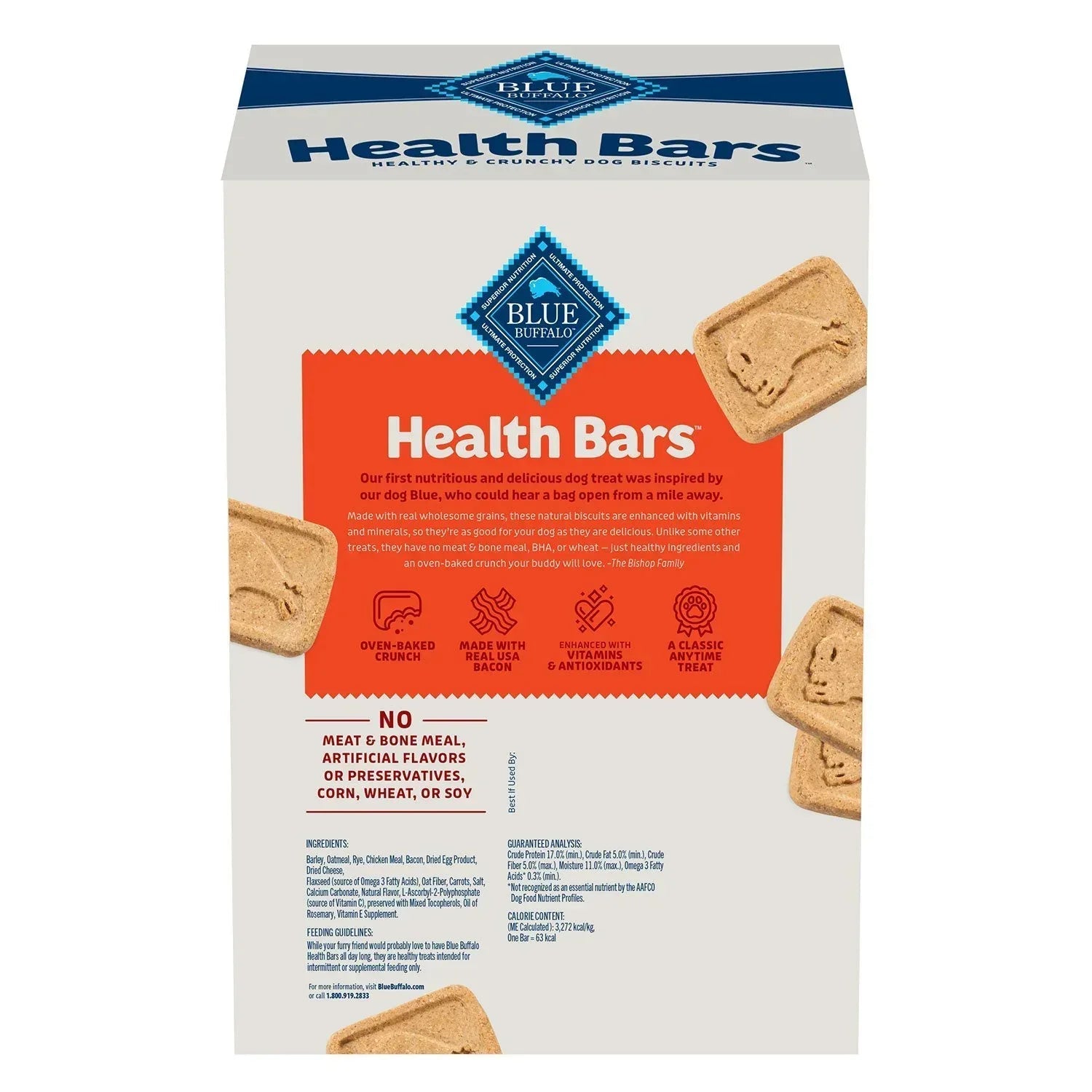 Blue Buffalo Health Bars Bacon, Egg, & Cheese Crunchy Dog Treats, 5 lbs.