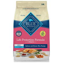 5 lb adult dog food bag for life protection formula, salmon and brown rice