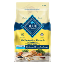 Blue Buffalo Life Protection Formula healthy weight dry dog food bag, chicken, 15 lb