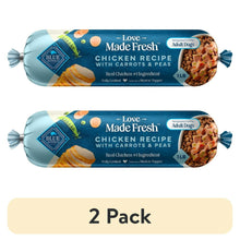 Refrigerated chicken dog food roll in blue “Love Made Fresh” packaging, 1 lb