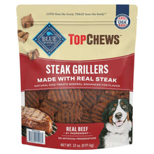 Blue Top Chews Steak Grillers dog treat pouch with real steak, 32 oz.