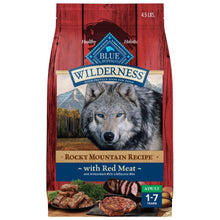 Dry dog food bag, Wilderness Rocky Mountain Recipe with red meat, 4.5 lb