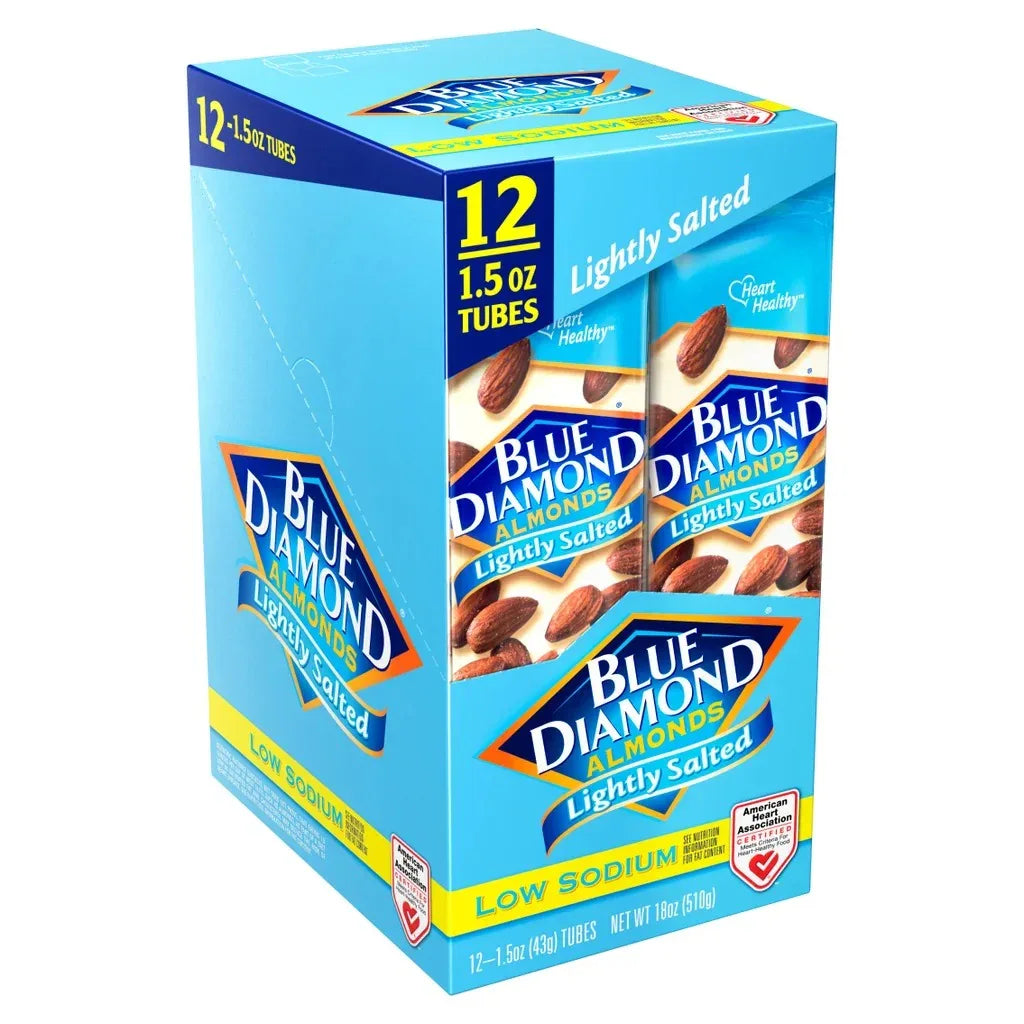 Blue Diamond Almonds, Lightly Salted, 1.5 oz, 12-count - USA MEGA SHOP
